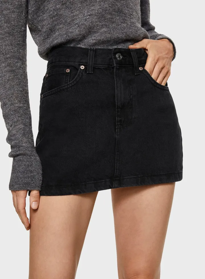 Denim Mini Skirt