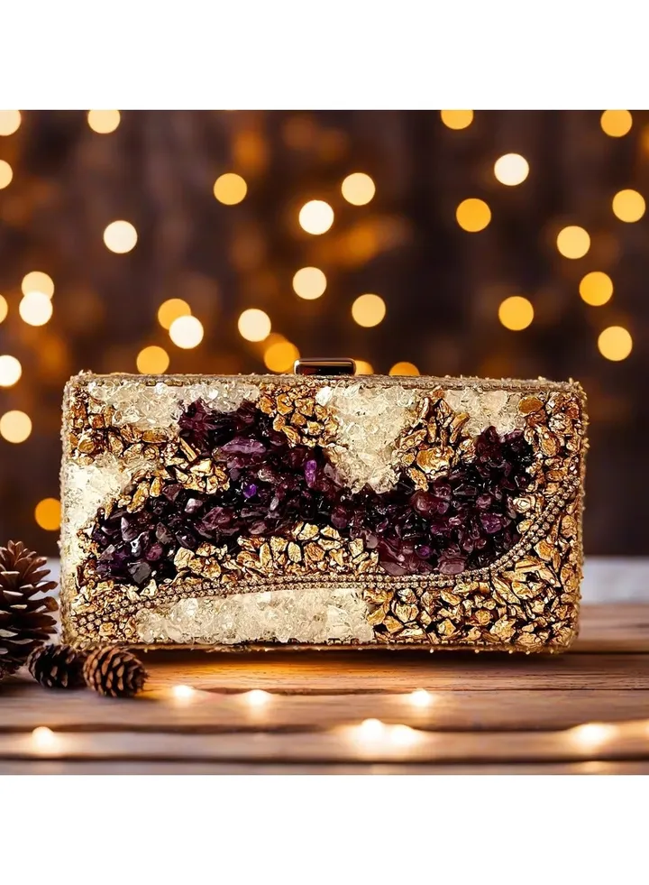 Amethyst-Handmade Women's Clutch