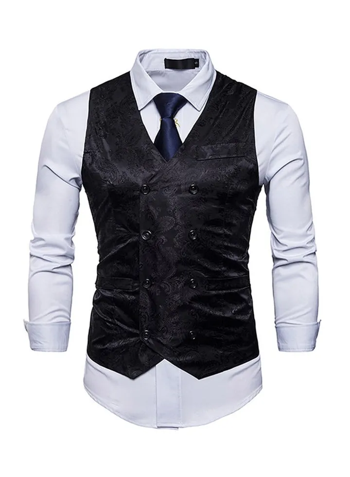 Printed Waistcoat Black