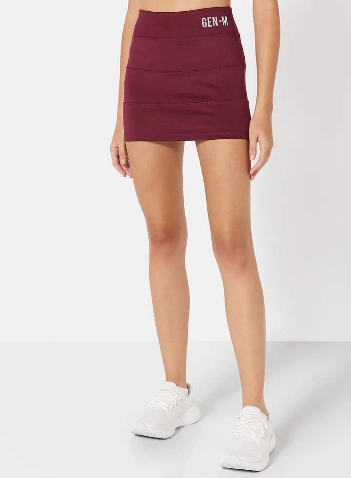 Active Mini Skirt Maroon