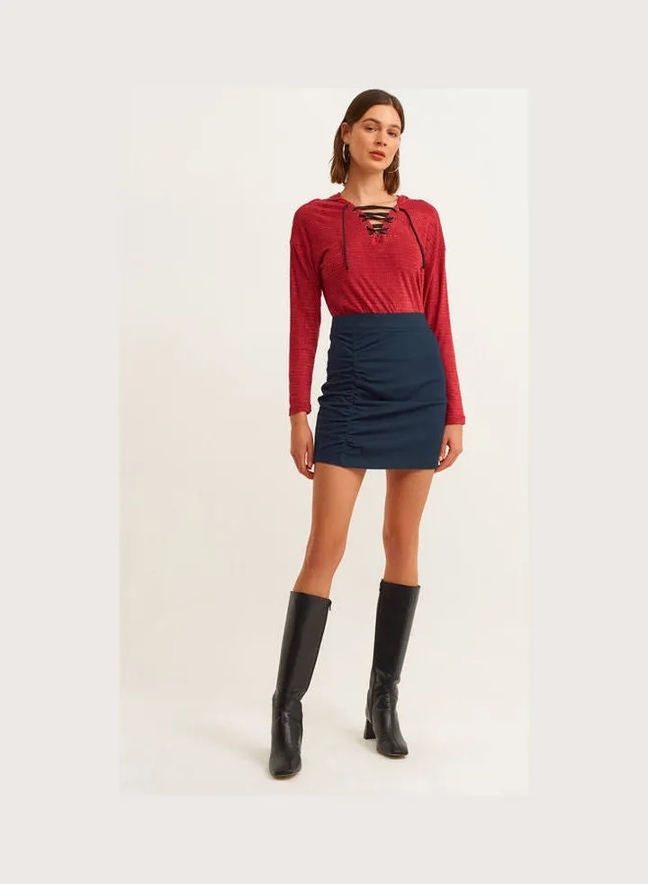 Embroidery Detailed Skirt Black