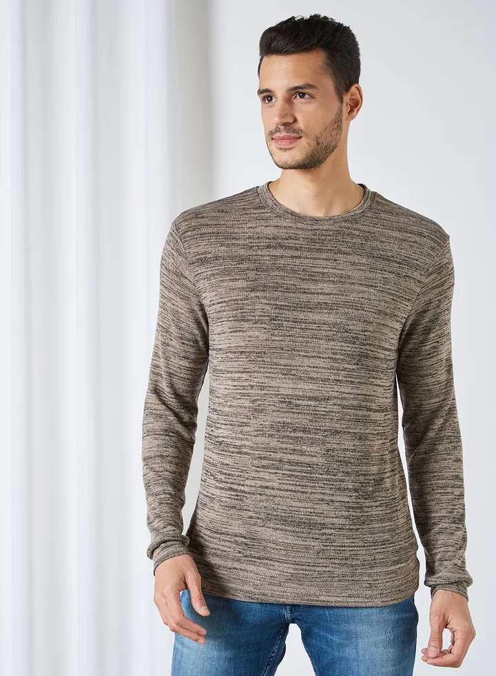 Melange Sweater Beige Cream