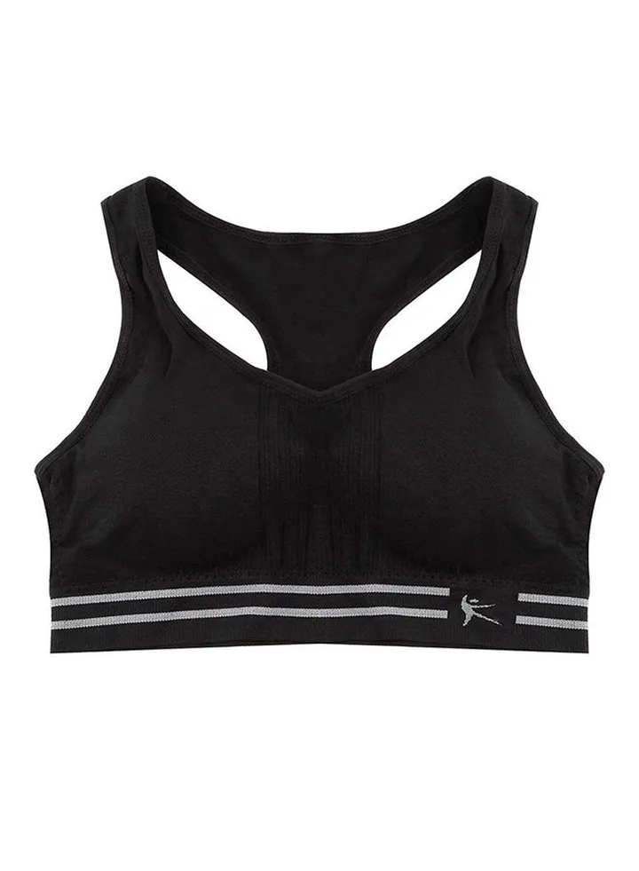 Seamless Racerback Sports Bra Black