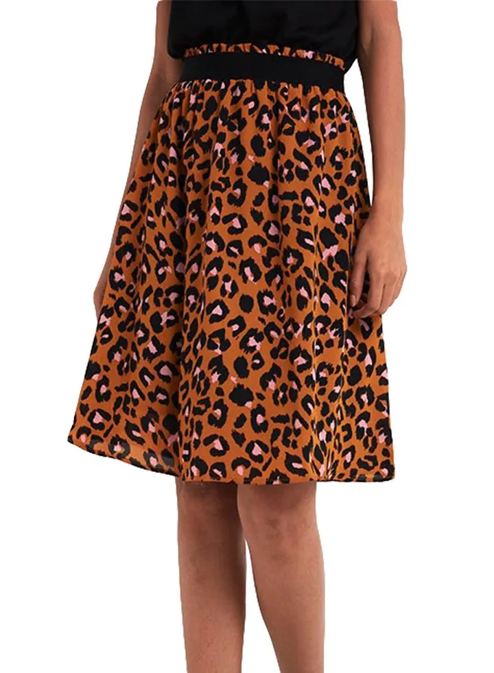 Cheetah Print Mini Skirt Multicolour