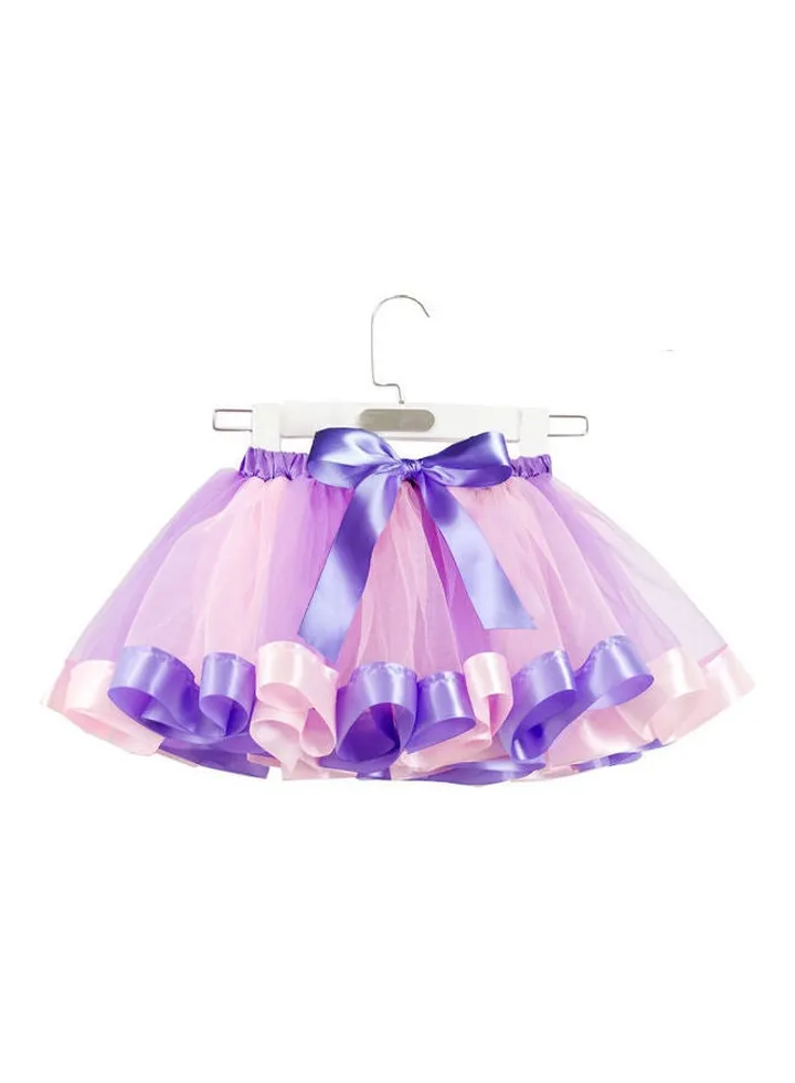 Layered Ballet Tulle Tutu Skirt Purple/Pink