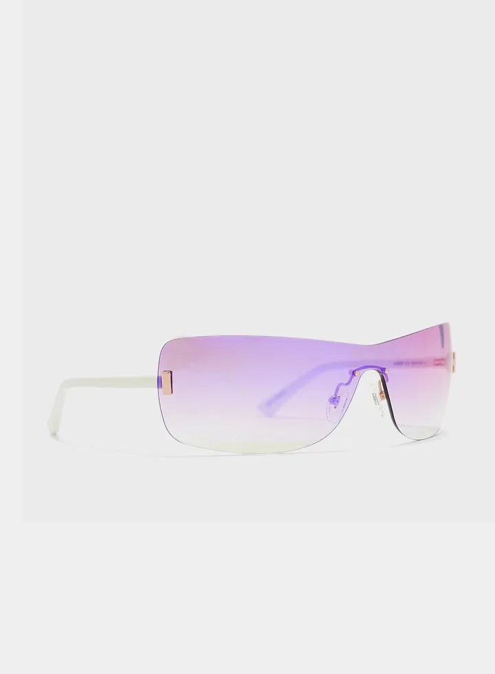 Gradient Mirror Oversized Sunglasses