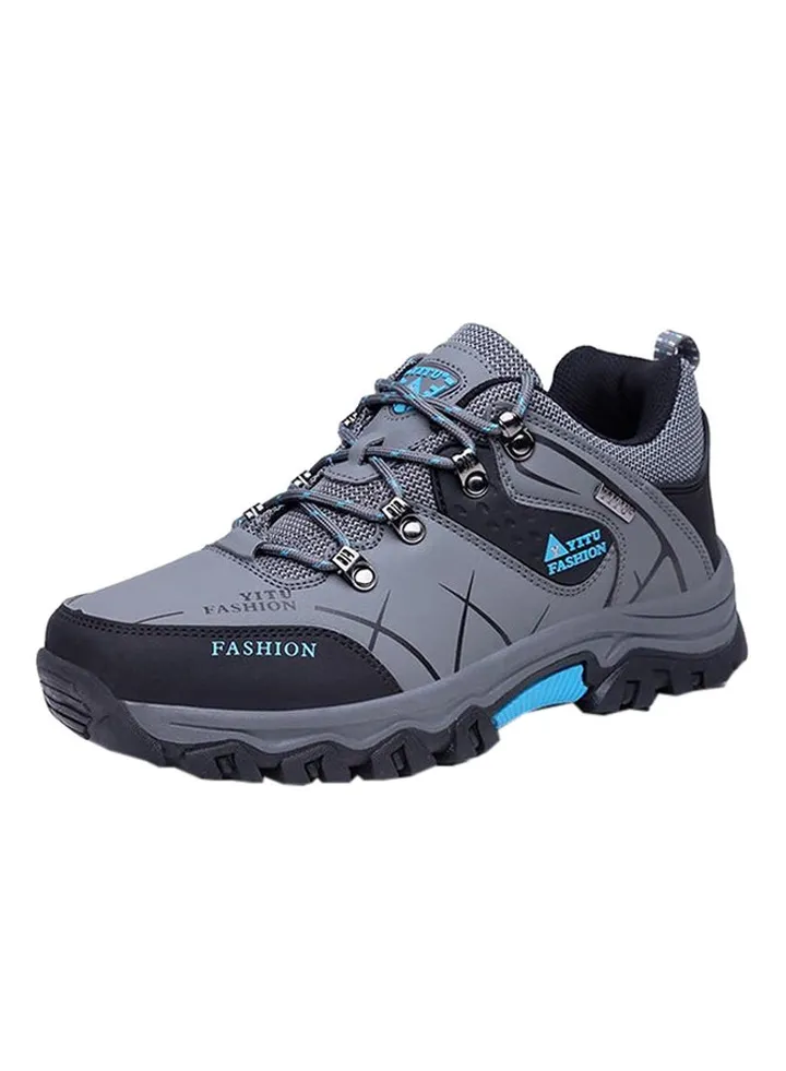 Camping Climbing Lace-Up Hiking Shoe Grey