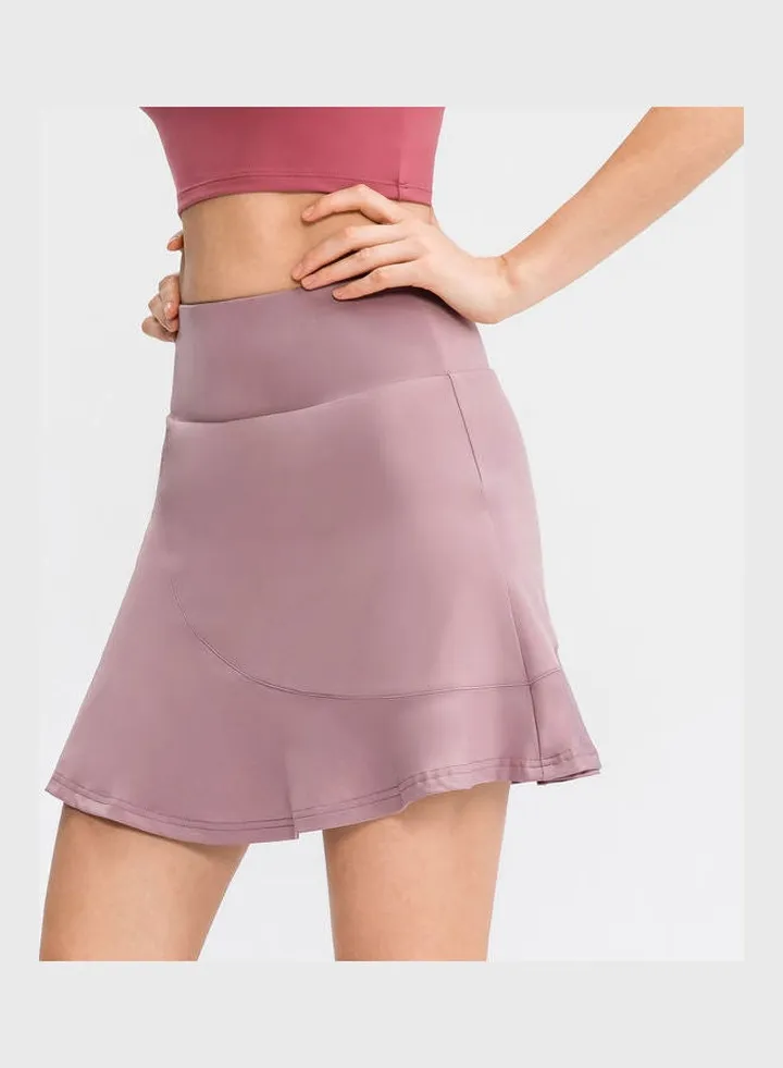 Ruffled Sports Skirt Pink