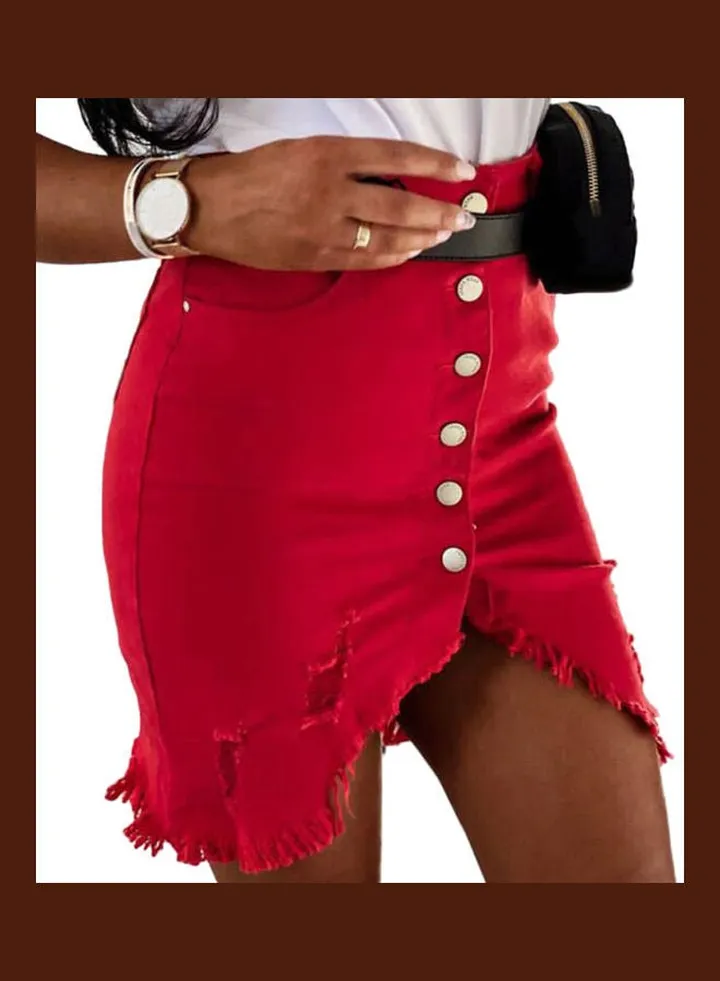 Bodycon Knee-Length Skirt Red
