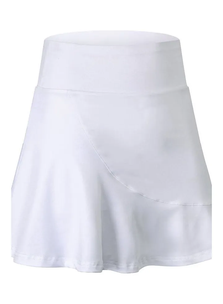 Ruffle Detail Sport Skirts White