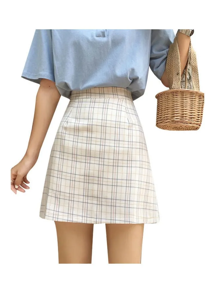 High Rise Mini Skirt White
