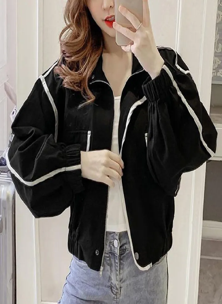 Autumn Loose Baseball Jackets Female Stand Collar Casual Women's Bomber Jacket Streetwear Fashion Women Basic Coat