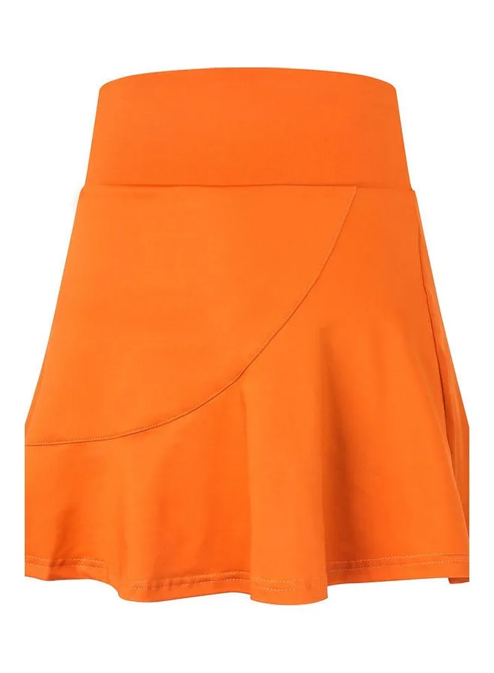 Ruffle Detail Sport Skirts Orange
