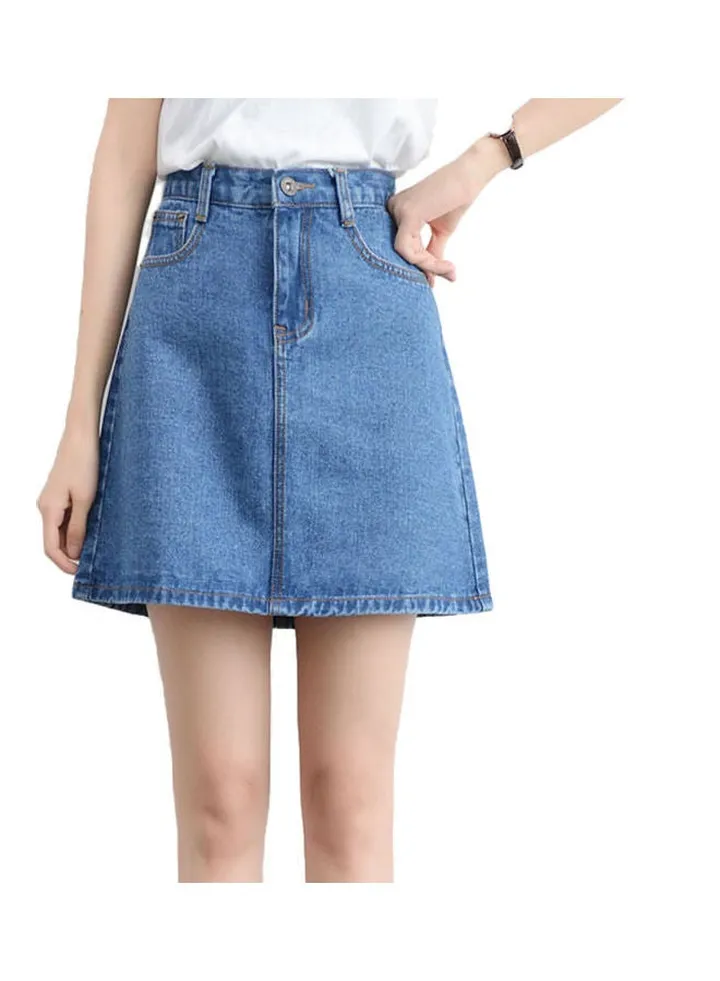 Denim Mini Skirt Blue