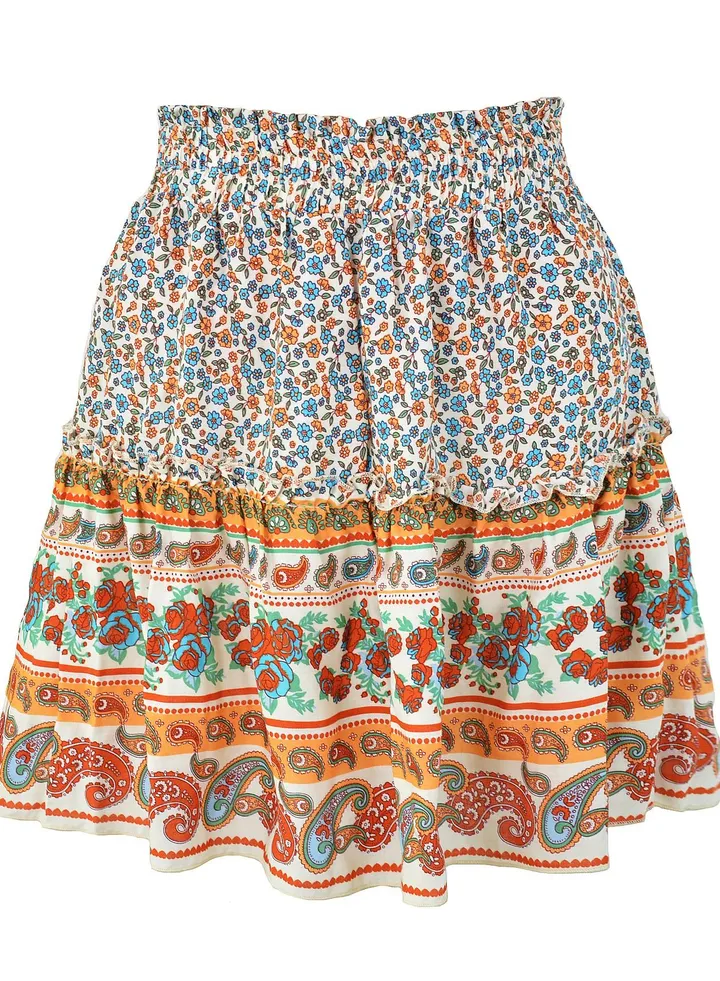 Women's Fashion Printed Bohemian Ethnic Style Skirt