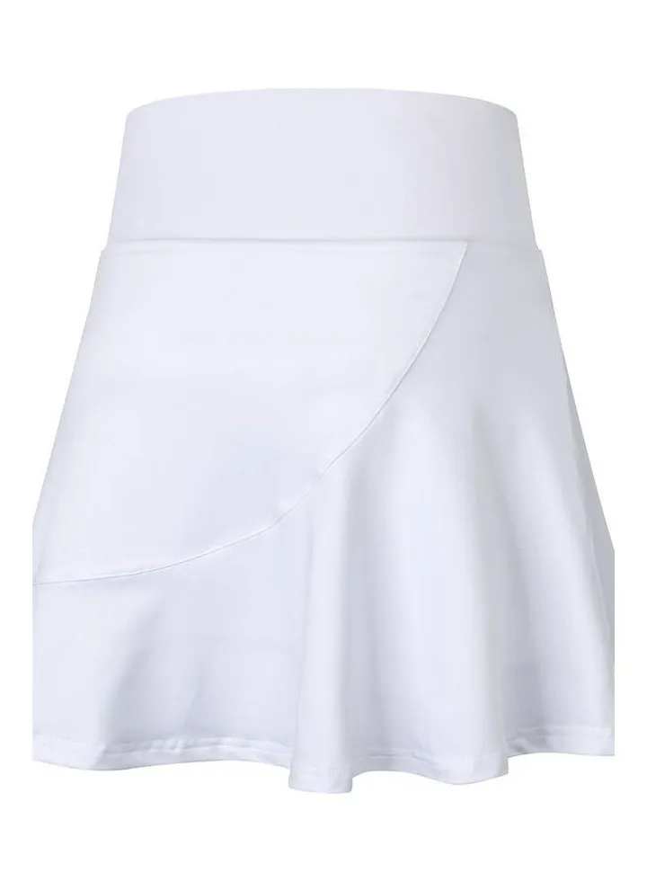 Quick Dry Ruffled Sport Skirt White