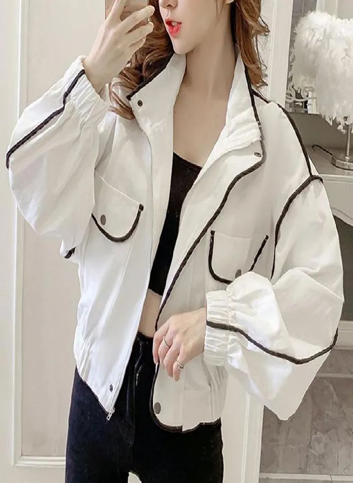Autumn Loose Baseball Jackets Female Stand Collar Casual Women's Bomber Jacket Streetwear Fashion Women Basic Coat
