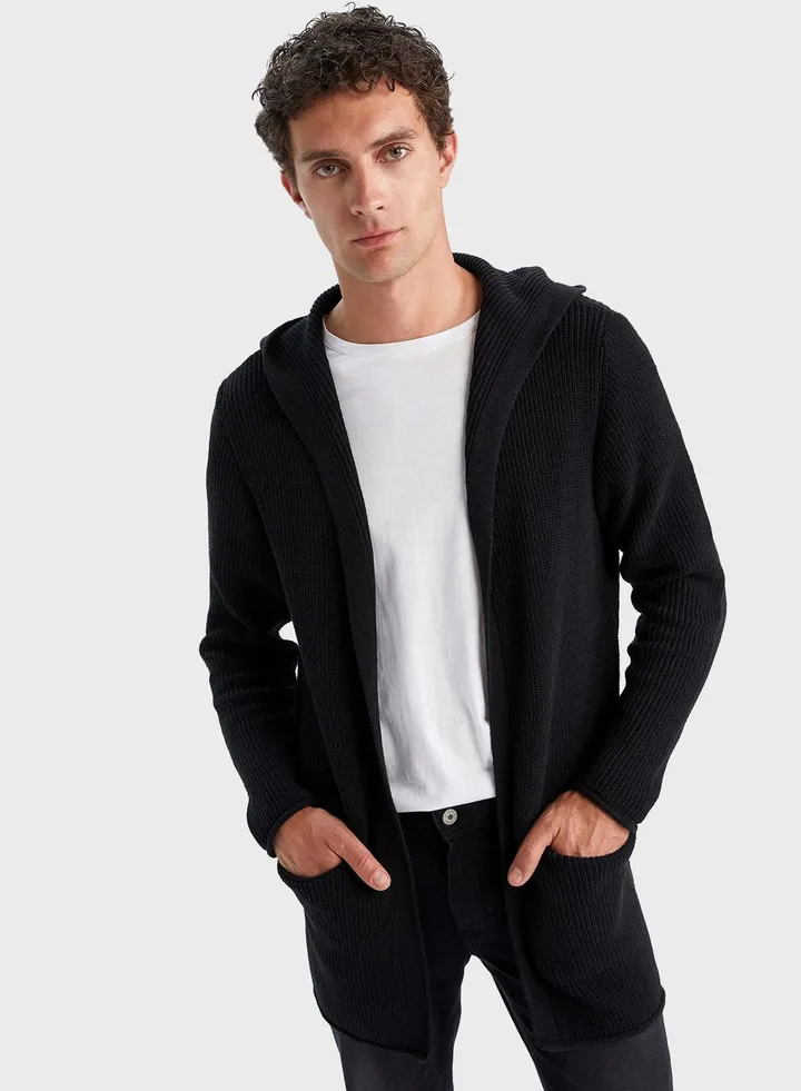 Zip Through Knitted Cardigan