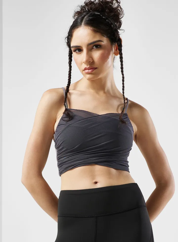 Ruched Detail Sports Bra