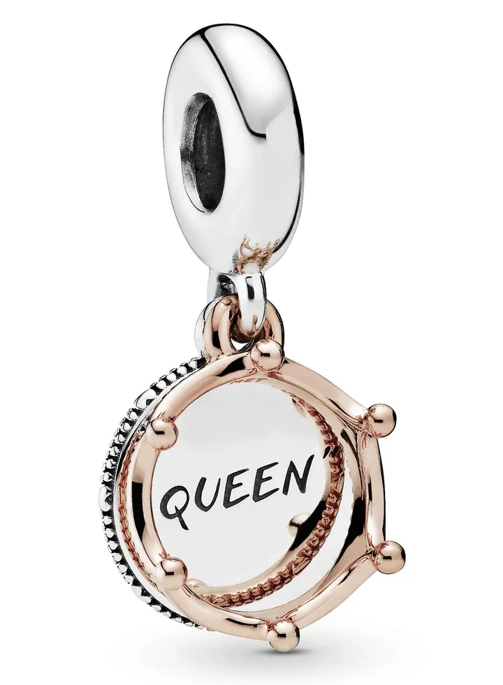 Pandora Jewelry Queen and Regal Crown Pendant Two Tone