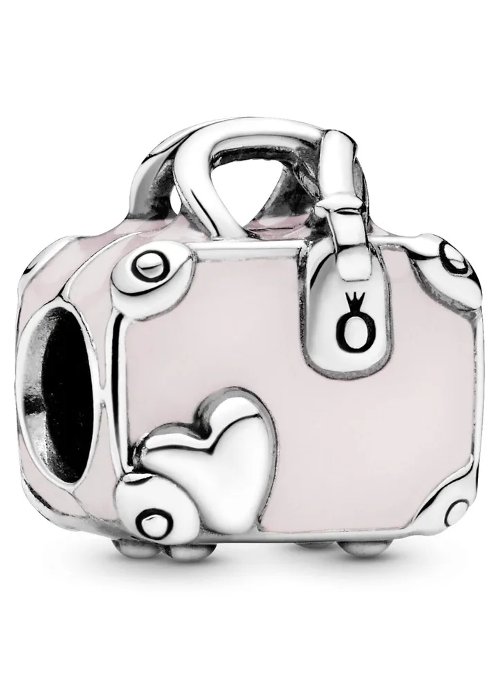 Pandora Pink Travel Bag Pendant - Made of Sterling Silver and Enamel