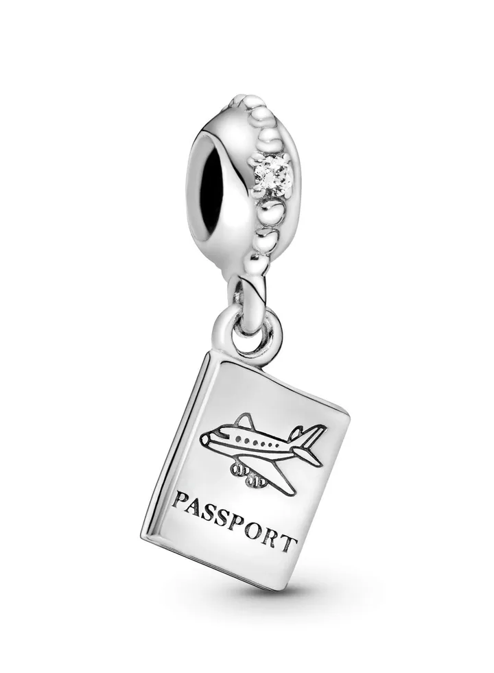 PANDORA Jewelry Passport Travel Pendant Cubic Zirconia 925 Sterling Silver