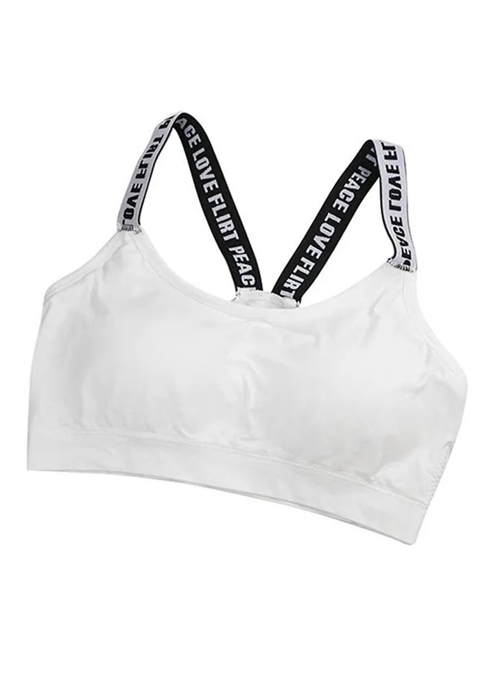 Wrapped Chest Seamless Sports Bra White