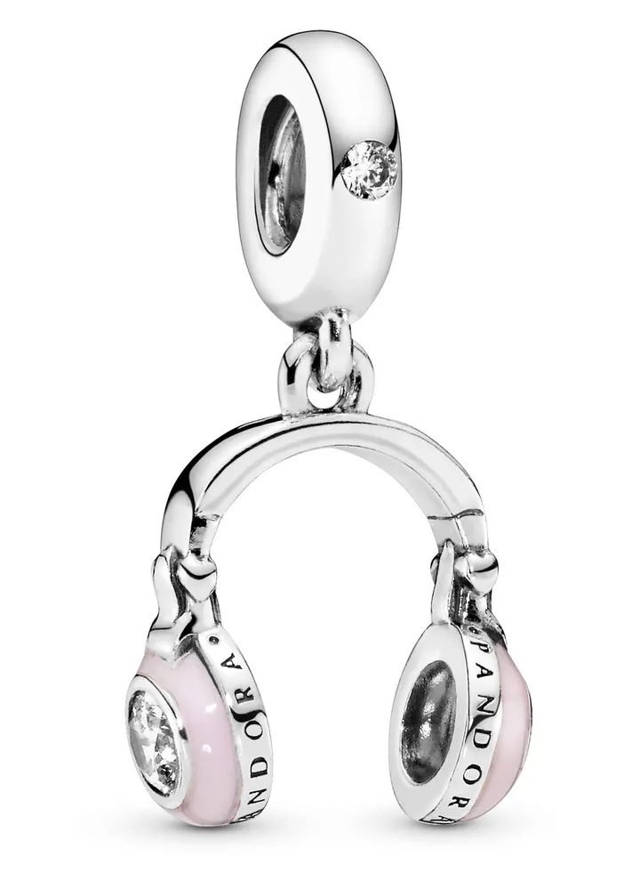 PANDORA Jewelry Headphone Pendant 925 Sterling Silver Cubic Zirconia