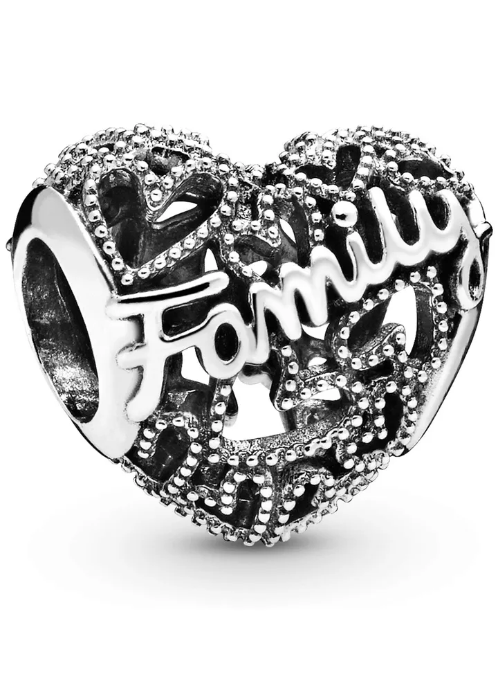 PANDORA Family Heart Shape Pendant 925 Sterling Silver