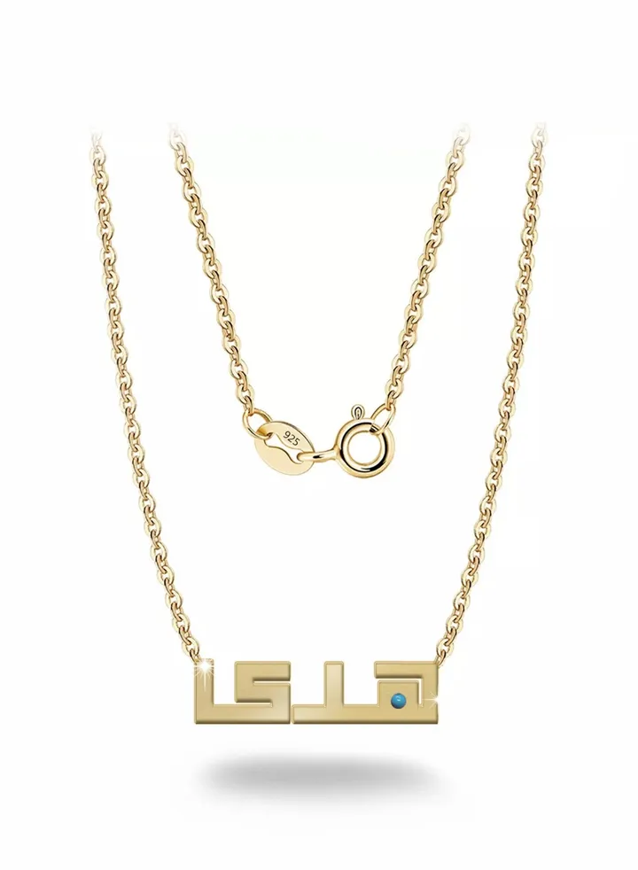 Womens necklace, chain with pendant made of 925 silver, name Hoda