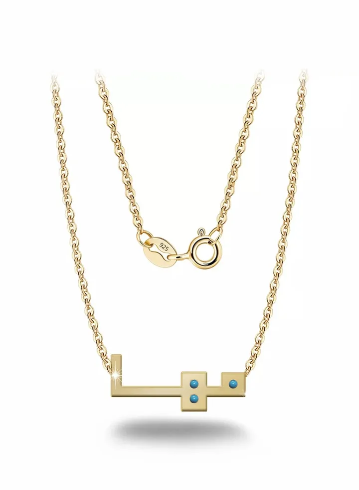 Womens necklace, chain with pendant made of 925 silver, name Maha