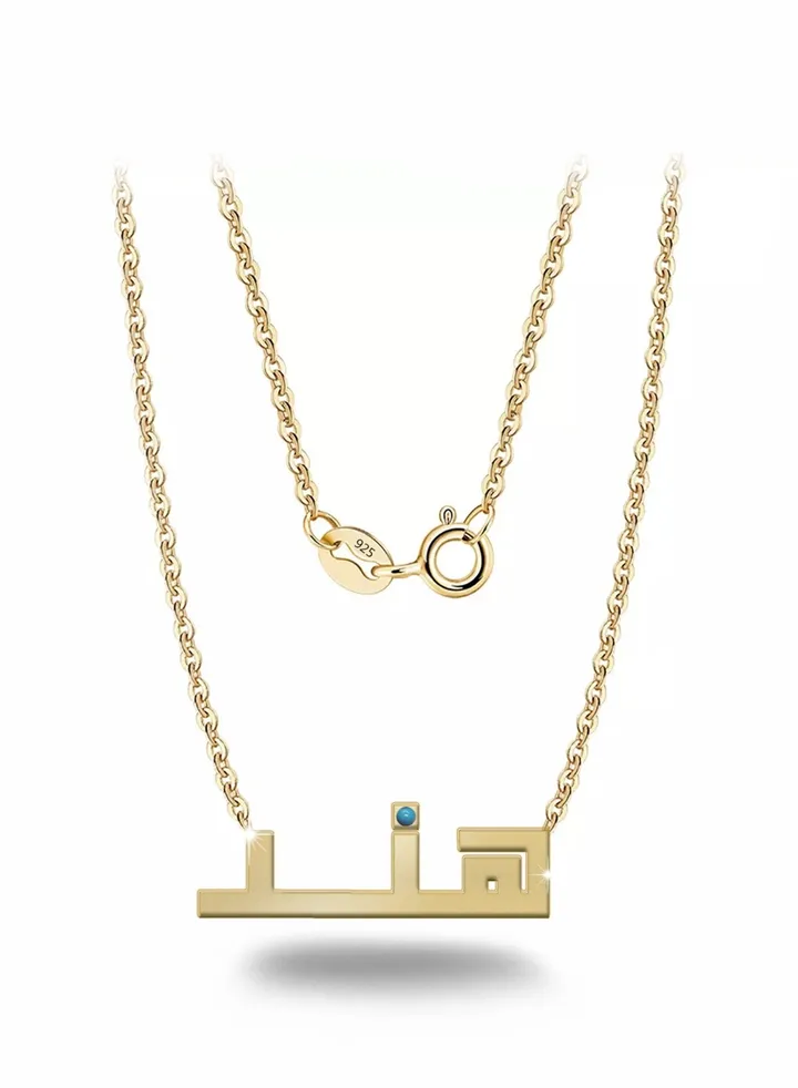 Womens necklace, chain with pendant made of 925 silver, name Hind