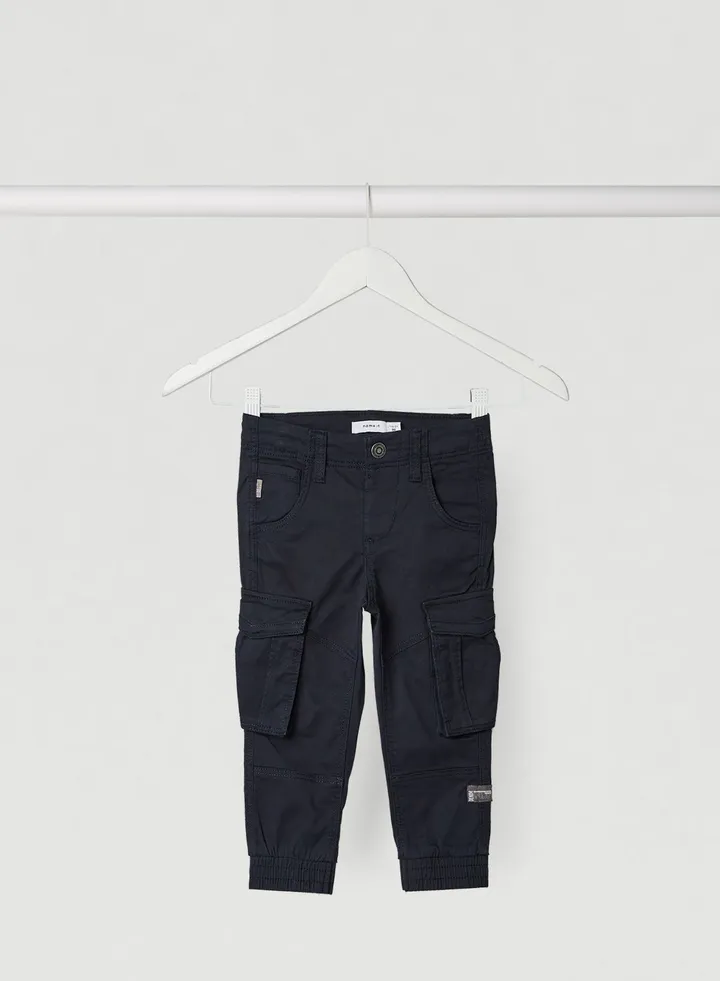 Kids Cargo Joggers Navy