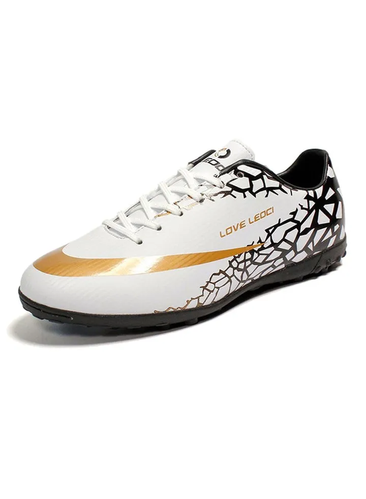 Anti-Skid Outdoor Training Soccer Shoe White/Black