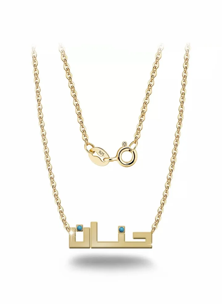 Womens necklace, chain with pendant made of 925 silver, name Hanan