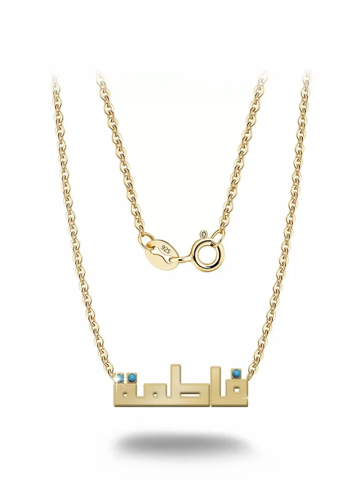 Womens necklace, chain with pendant made of 925 silver, name Fatima
