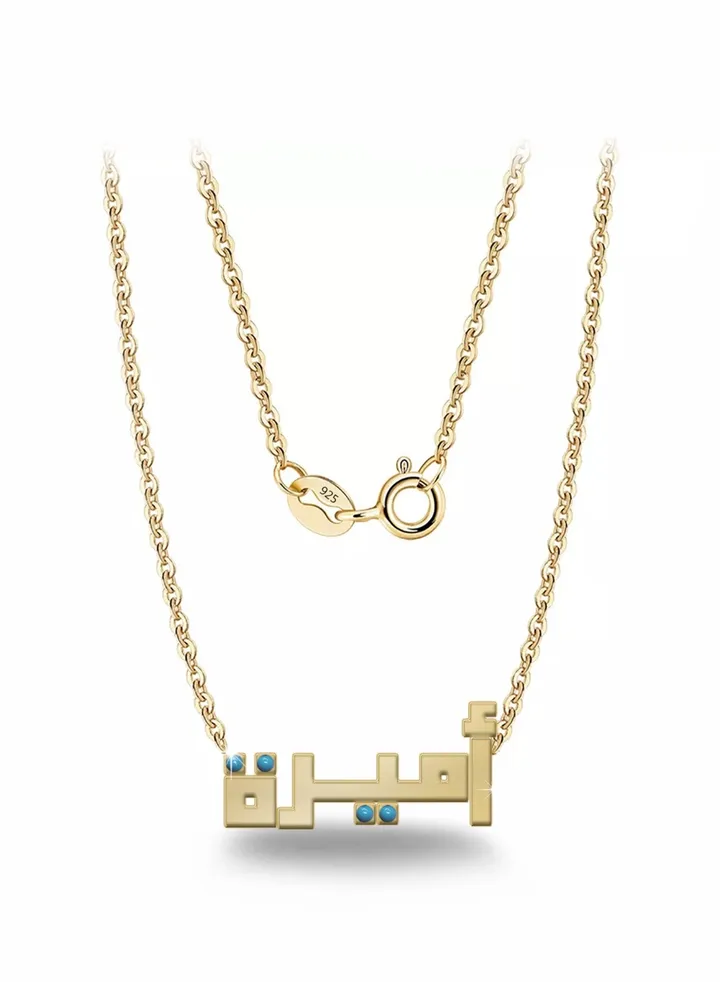 Womens necklace, chain with pendant made of 925 silver, name Amira