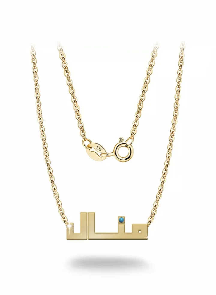 Womens necklace, chain with pendant made of 925 silver, name Manal
