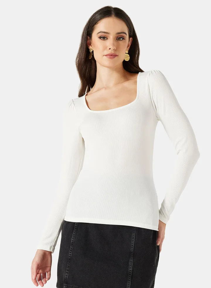 Solid Ribbed Top