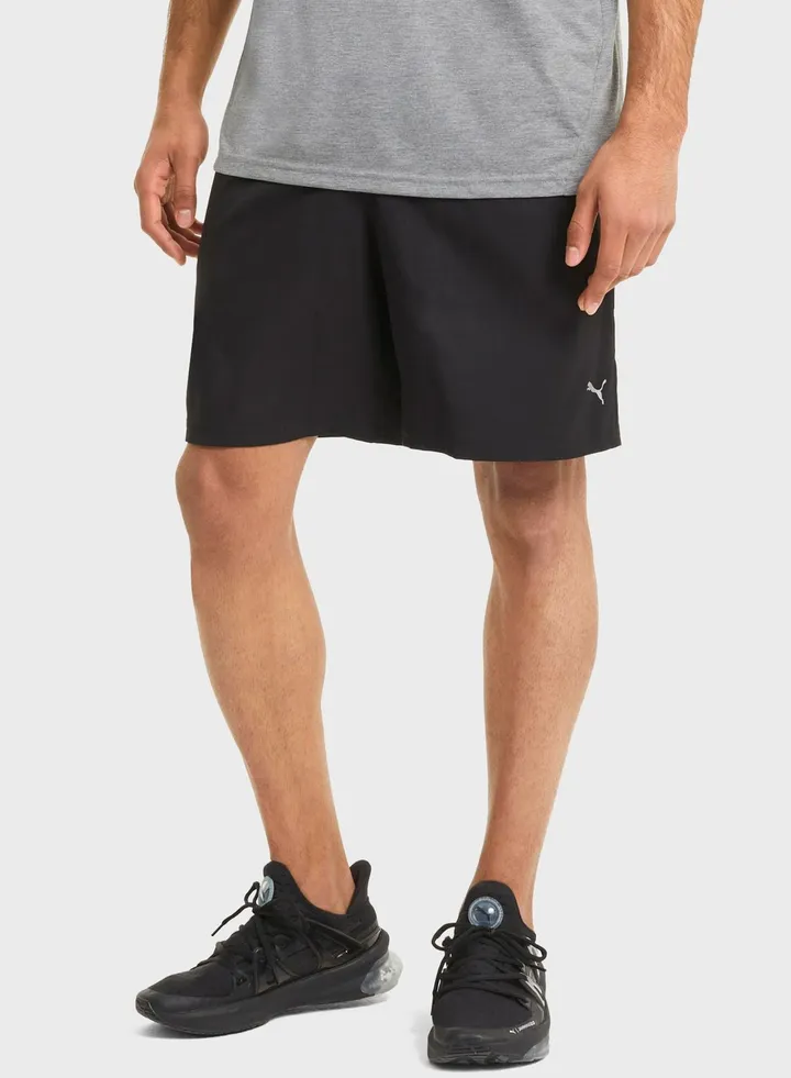 Logo Detail Mid-Rise Sport Shorts Black