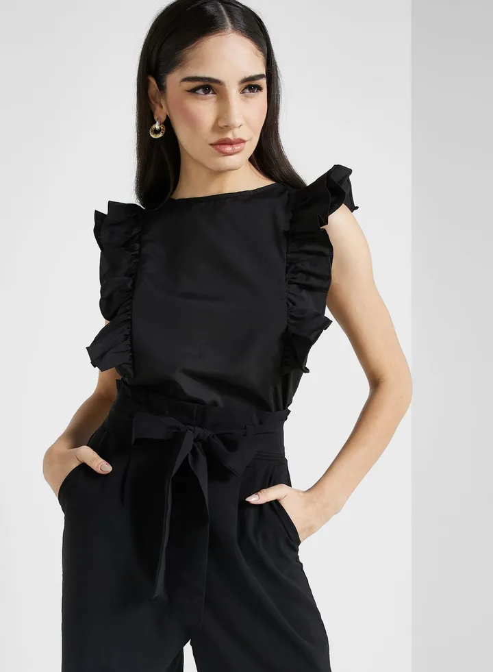 Ruffle Sleeve Top