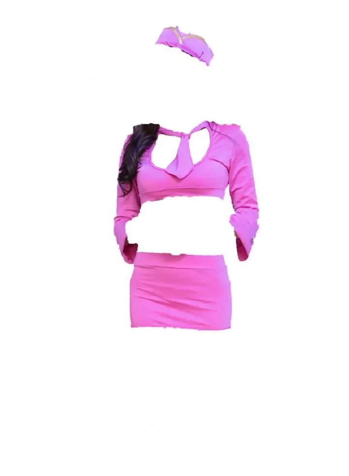 Women Flight Attendant Stewardess Air Hostess Costume Uniform.