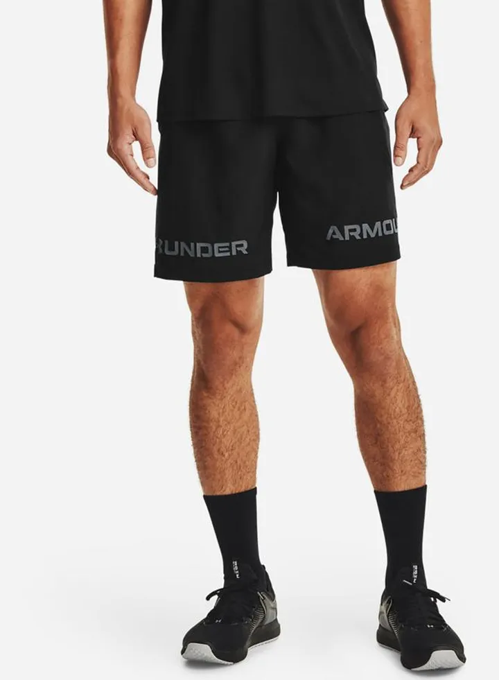 Lightweight Woven Slogan Print Shorts