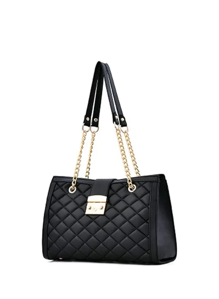 Polyurethane Satchel Black