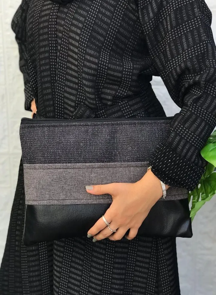 checkered pouch