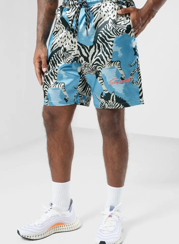 Animal Satin Shorts