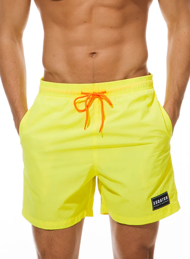 Pocket Detailed Casual Shorts Yellow