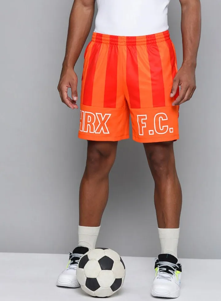 Mid-Rise Football Shorts Orange