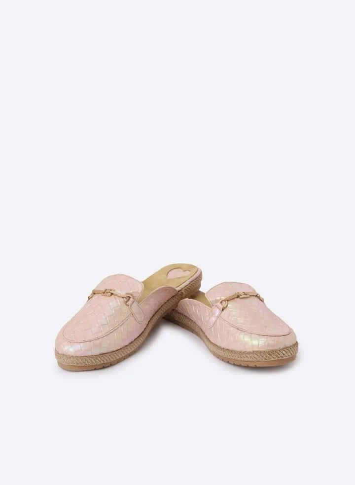 Slipper Circled Accessories Leather Flat