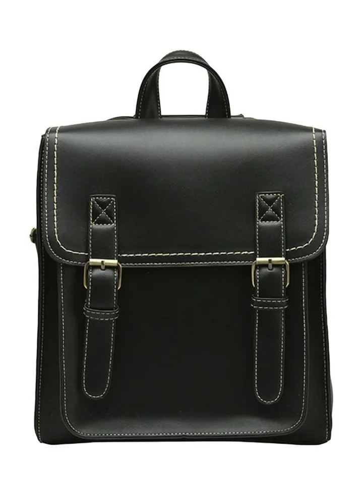 PU Leather Shoulder Bag Black
